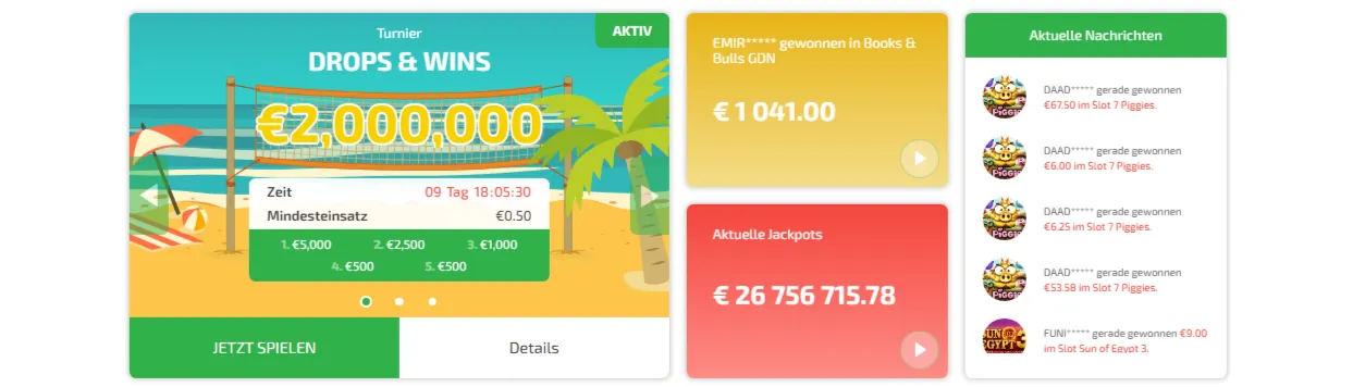 Drops and wins boa boa casino